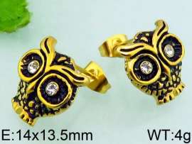 Stainless Steel Stone&Crystal Earring