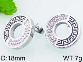 Stainless Steel Stone&Crystal Earring
