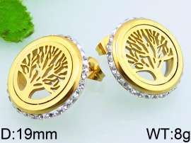 Stainless Steel Stone&Crystal Earring