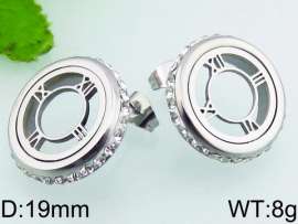 Stainless Steel Stone&Crystal Earring