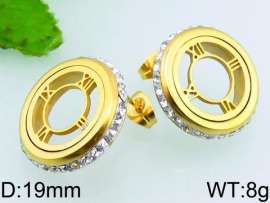Stainless Steel Stone&Crystal Earring