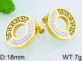 Stainless Steel Stone&Crystal Earring