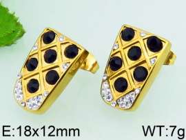 Stainless Steel Stone&Crystal Earring