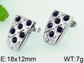 Stainless Steel Stone&Crystal Earring