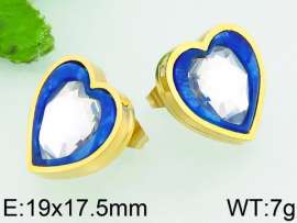 Stainless Steel Stone&Crystal Earring