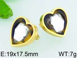 Stainless Steel Stone&Crystal Earring