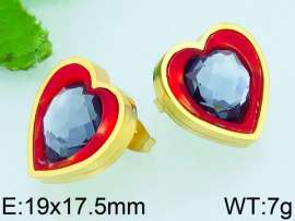 Stainless Steel Stone&Crystal Earring