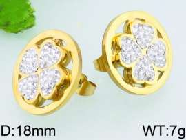 Stainless Steel Stone&Crystal Earring