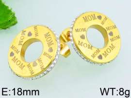 Stainless Steel Stone&Crystal Earring