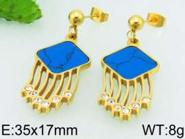 Stainless Steel Stone&Crystal Earring