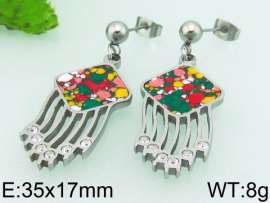 Stainless Steel Stone&Crystal Earring