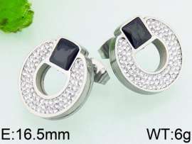Stainless Steel Stone&Crystal Earring