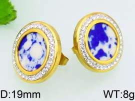 Stainless Steel Stone&Crystal Earring