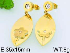 Stainless Steel Stone&Crystal Earring
