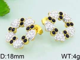 Stainless Steel Stone&Crystal Earring