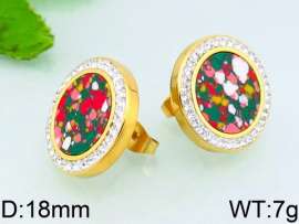 Stainless Steel Stone&Crystal Earring