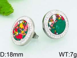 Stainless Steel Stone&Crystal Earring