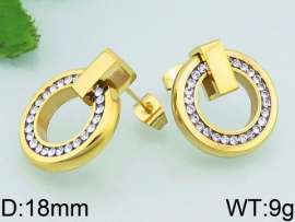 Stainless Steel Stone&Crystal Earring