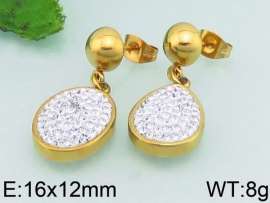 Stainless Steel Stone&Crystal Earring