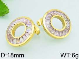 Stainless Steel Stone&Crystal Earring