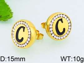 Stainless Steel Stone&Crystal Earring