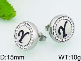 Stainless Steel Stone&Crystal Earring