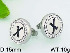 Stainless Steel Stone&Crystal Earring