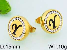 Stainless Steel Stone&Crystal Earring