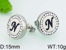 Stainless Steel Stone&Crystal Earring
