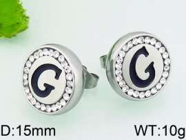 Stainless Steel Stone&Crystal Earring