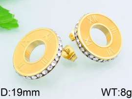 Stainless Steel Stone&Crystal Earring