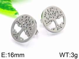 Stainless Steel Stone&Crystal Earring