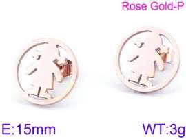 SS Rose Gold-Plating Earring