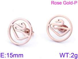 SS Rose Gold-Plating Earring