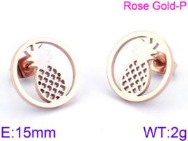 SS Rose Gold-Plating Earring