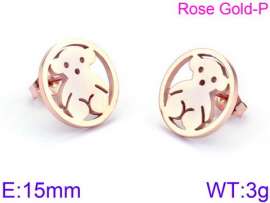 SS Rose Gold-Plating Earring