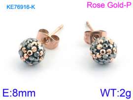 Stainless Steel Stone&Crystal Earring
