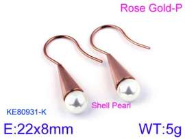 SS Shell Pearl Earrings