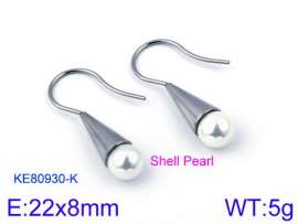 SS Shell Pearl Earrings
