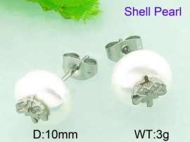 SS Shell Pearl Earrings