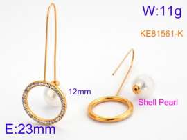 Stainless Steel Stone&Crystal Earring
