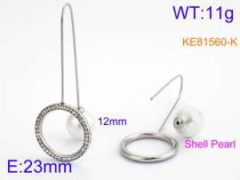 Stainless Steel Stone&Crystal Earring