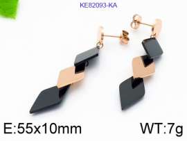 Stainless Steel Black-plating Earring