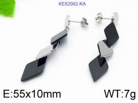 Stainless Steel Black-plating Earring