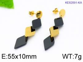 Stainless Steel Black-plating Earring