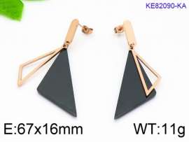 Stainless Steel Black-plating Earring