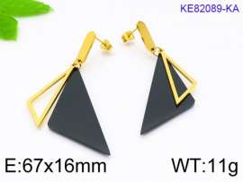 Stainless Steel Black-plating Earring