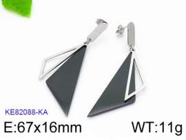 Stainless Steel Black-plating Earring