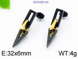 Stainless Steel Black-plating Earring