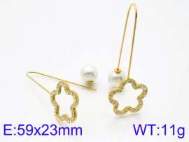 Stainless Steel Stone&Crystal Earring